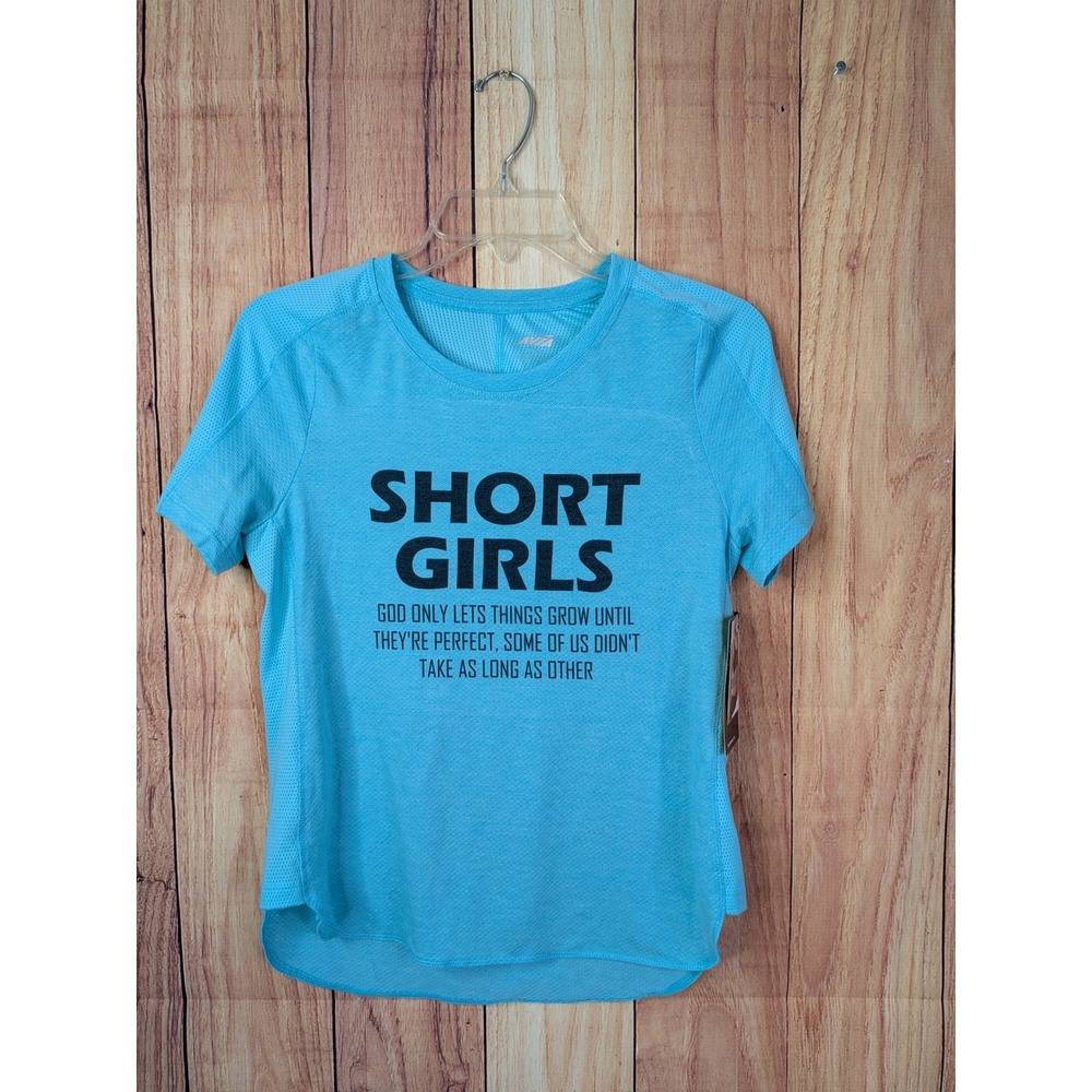 AVIA Women's Short Girls Graphic Tee Blue Athletic Performance Shirt XS